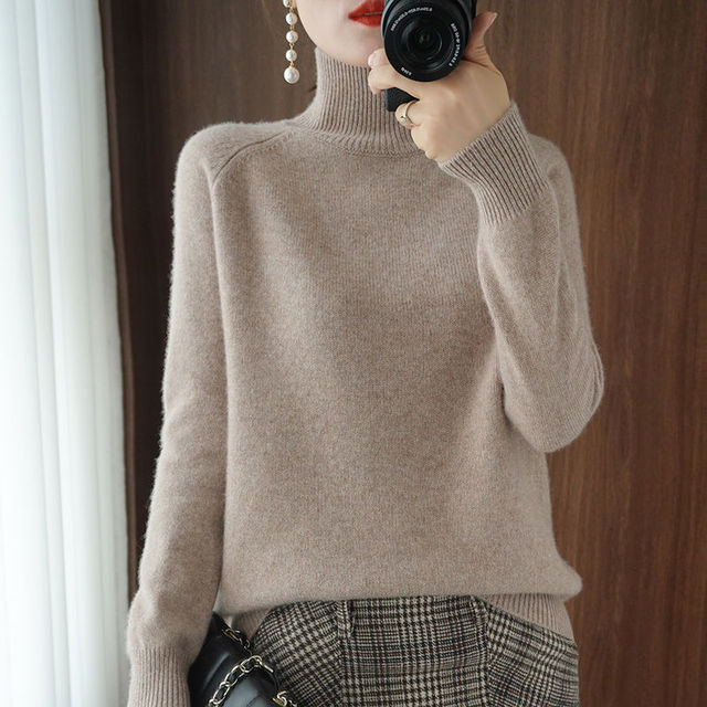 Warm Jumper for Women - Celeste-Khaki-S-State of Style