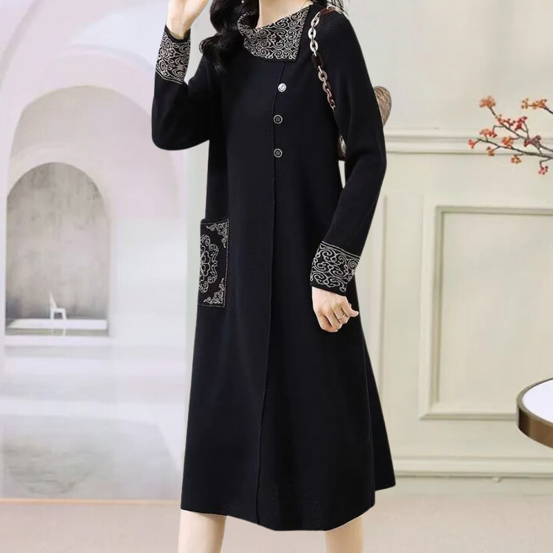 Warm Knitted Midi Dress - Vanya-XS-State of Style