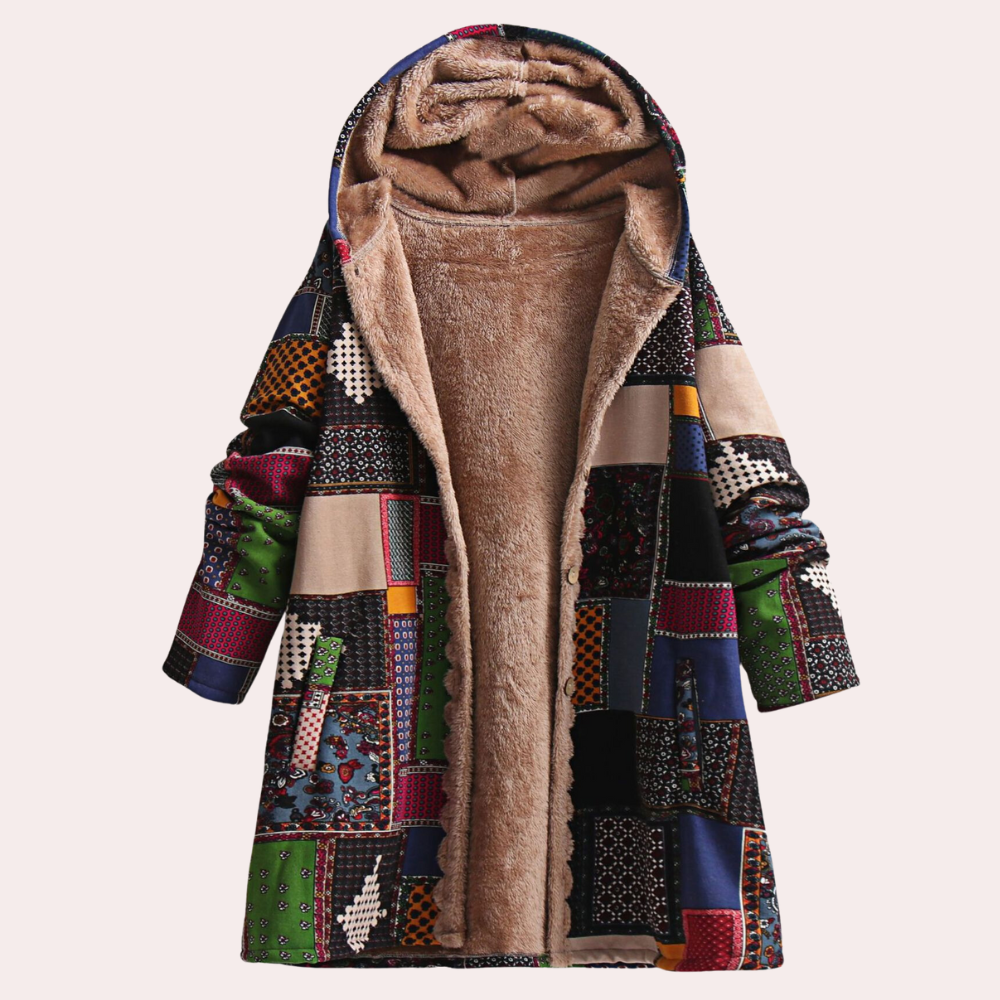 Warm Ladies' Coat with Hood - Amara-Green-XS-State of Style