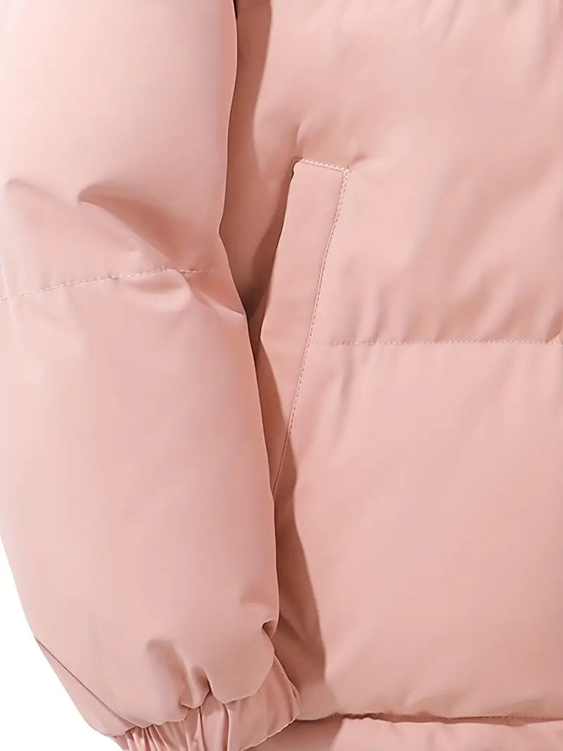 Warm Ladies Jacket with Hood - Aurelia-Pink-M-State of Style