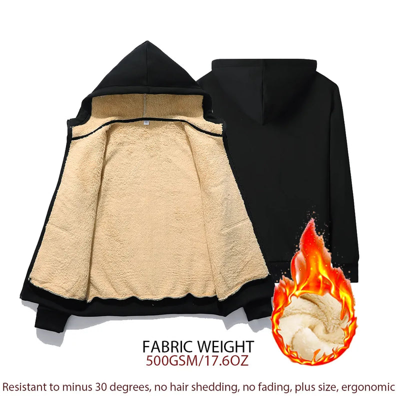 Warm Lamb Hooded Jacket | Oversized & Comfy-Navy Blue-M-State of Style