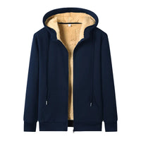 Warm Lamb Hooded Jacket | Oversized & Comfy-Navy Blue-M-State of Style