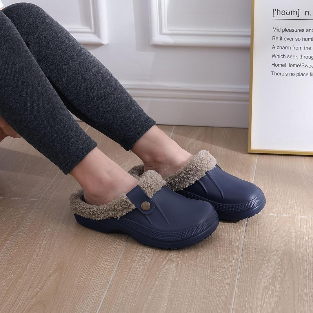 Warm Lined Slippers - CosyStep-Light Grey-3.5-4 Women /2.5-3.5 Men-State of Style