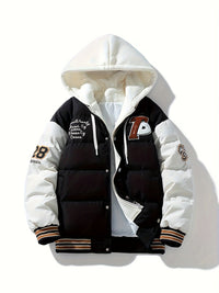 Warm Men's Puffer Jacket with Hood - Emmett-Black-XS-State of Style