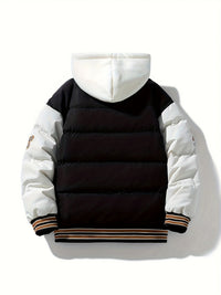 Warm Men's Puffer Jacket with Hood - Emmett-Dark Brown-XS-State of Style