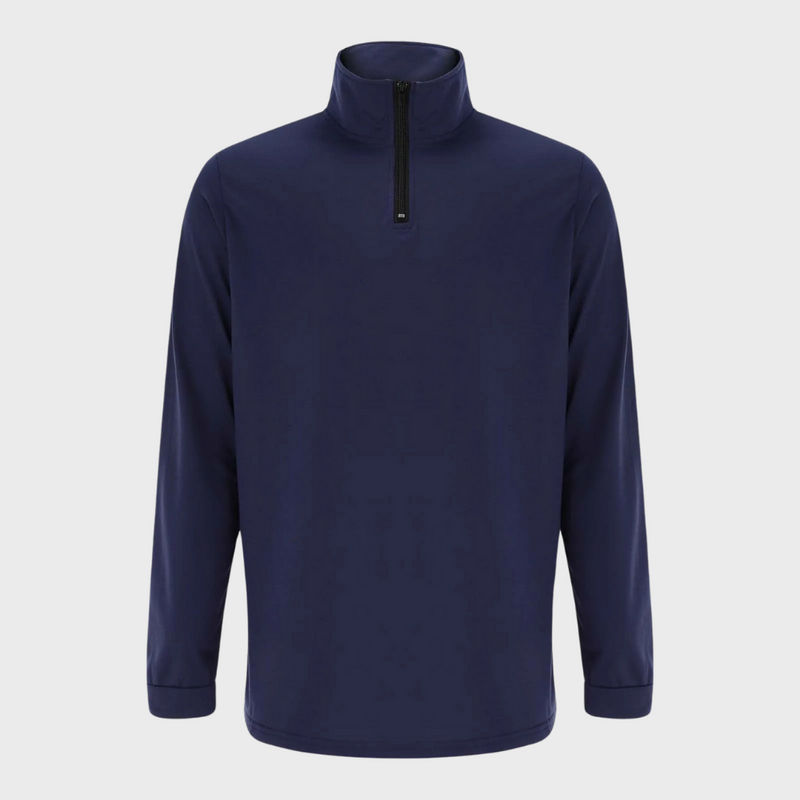 Warm Men's Sweater with Zip - Alvar-Black-S-State of Style