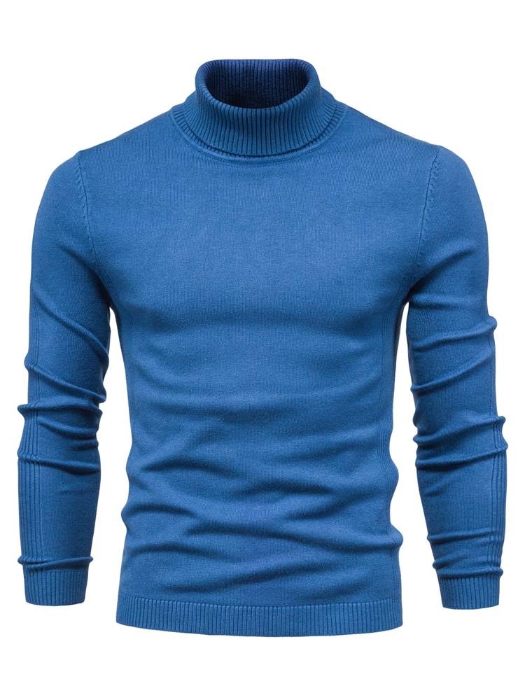 Warm Men's Turtleneck Sweater - Nordero-Blue-S-State of Style