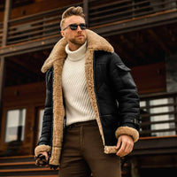 Warm Men's Winter Coat - Viktor-Black-S-State of Style
