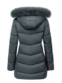 Warm Puffy Jacket with Stylish Details – Evelyne-Navy Blue-S-State of Style