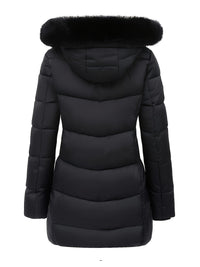 Warm Puffy Jacket with Stylish Details – Evelyne-Navy Blue-S-State of Style