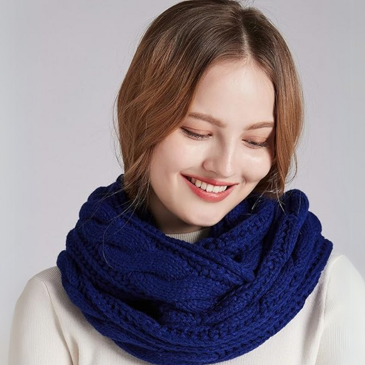 Warm Ribbed Knitted Winter Scarf - Davina-Khaki-State of Style
