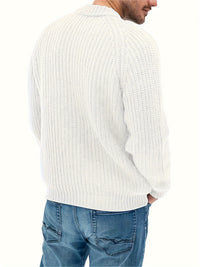 Warm Solid Knitted Jumper for Men - Elliot-Grey-XS-State of Style