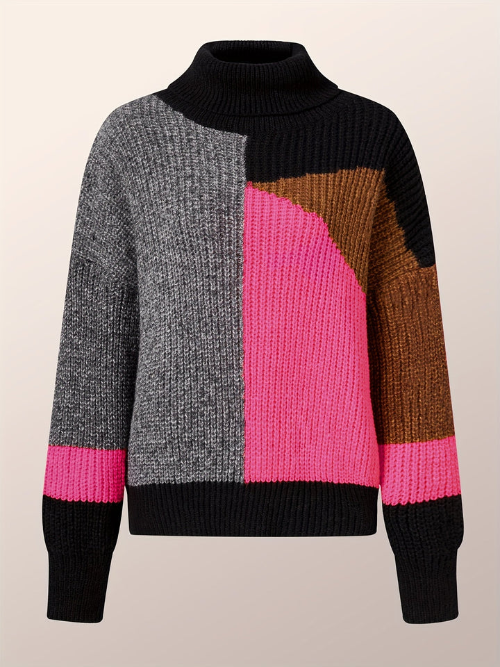 Warm Sweater with Collar - Lorena-Orange-S-State of Style