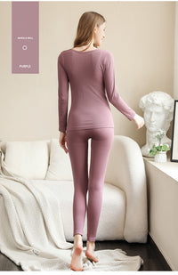 WARM THERMAL UNDERWEAR SET - SHAPING THERMAL CLOTHING FOR WOMEN-1 Set Silver-State of Style