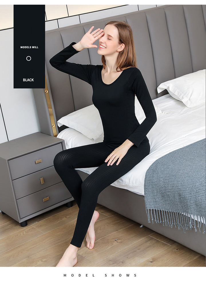 WARM THERMAL UNDERWEAR SET - SHAPING THERMAL CLOTHING FOR WOMEN-1 Set Silver-State of Style