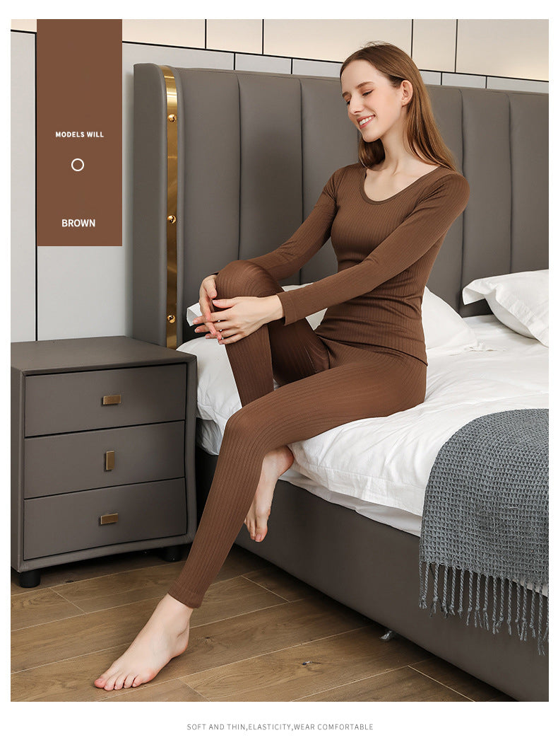 WARM THERMAL UNDERWEAR SET - SHAPING THERMAL CLOTHING FOR WOMEN-1 Set Silver-State of Style