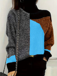 Warm Turtleneck Sweater - Lorena-Orange-S-State of Style