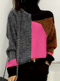Warm Turtleneck Sweater - Lorena-Orange-S-State of Style