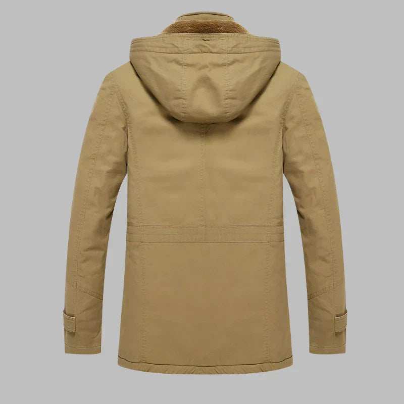 Warm Waterproof Men's Winter Jacket - ArcticShield-Khaki-L-State of Style