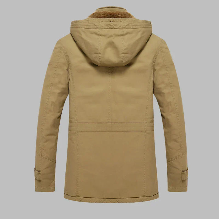 Warm Waterproof Men's Winter Jacket - ArcticShield-Khaki-L-State of Style