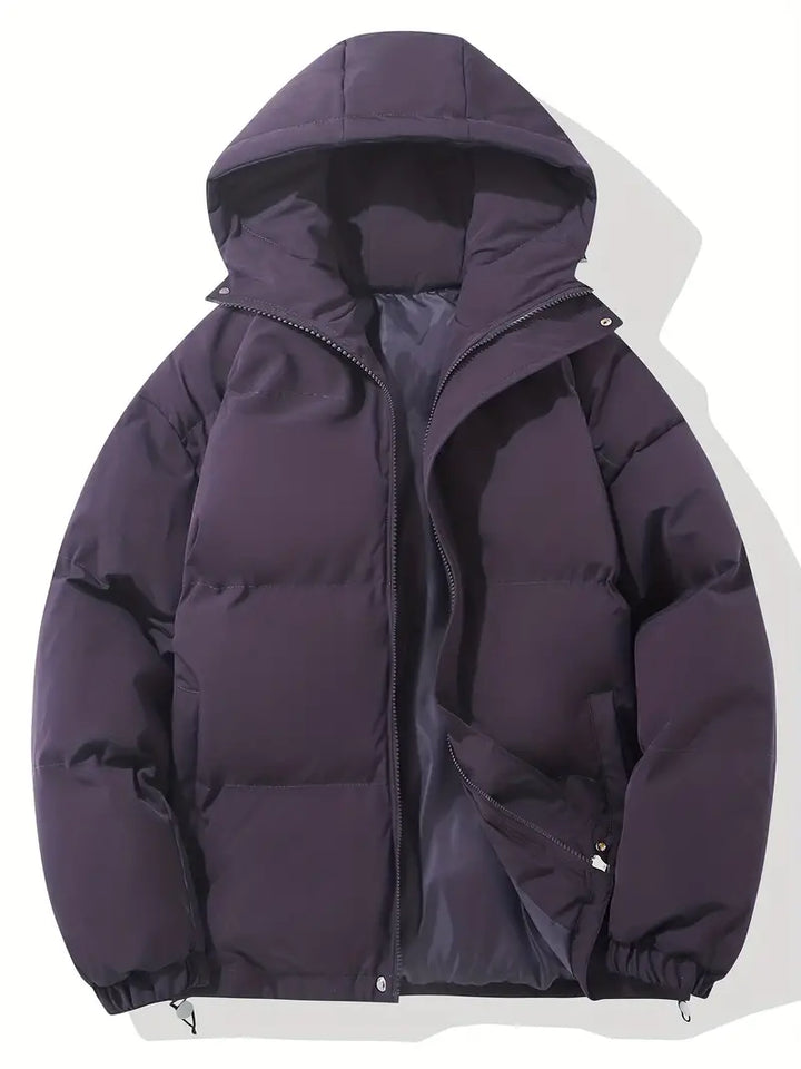 Warm Women's Hooded Jacket - Aurelia-Purple-M-State of Style