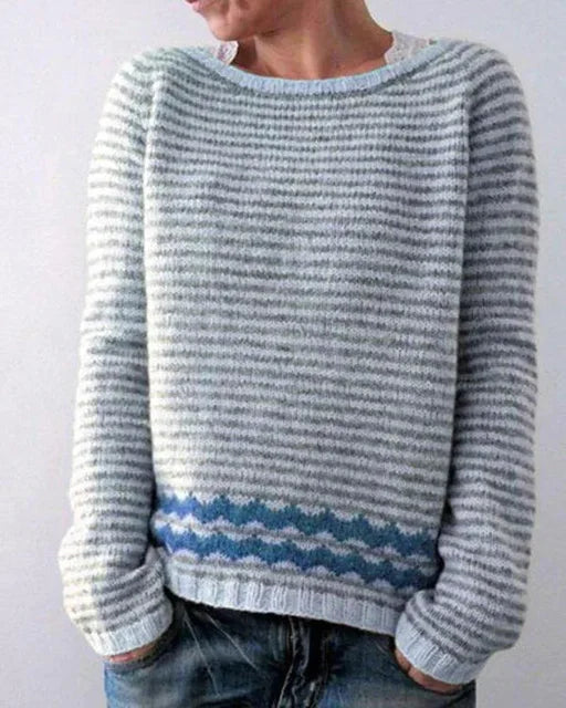 Warm Women's Jumper with Stylish Details - Nova-Gray-S-State of Style
