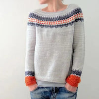 Warm Women's Sweater with Stylish Details - Nova-French Grey-S-State of Style