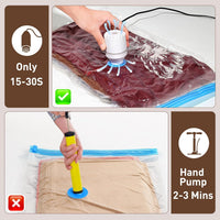 Vacuum Storage Bag Set with Electric Pump – Multi-Size Space Saver – 1+1 FREE