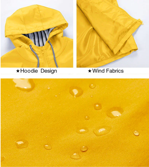 Water- and Windproof Women's Coat - Sophie-Yellow-S-State of Style
