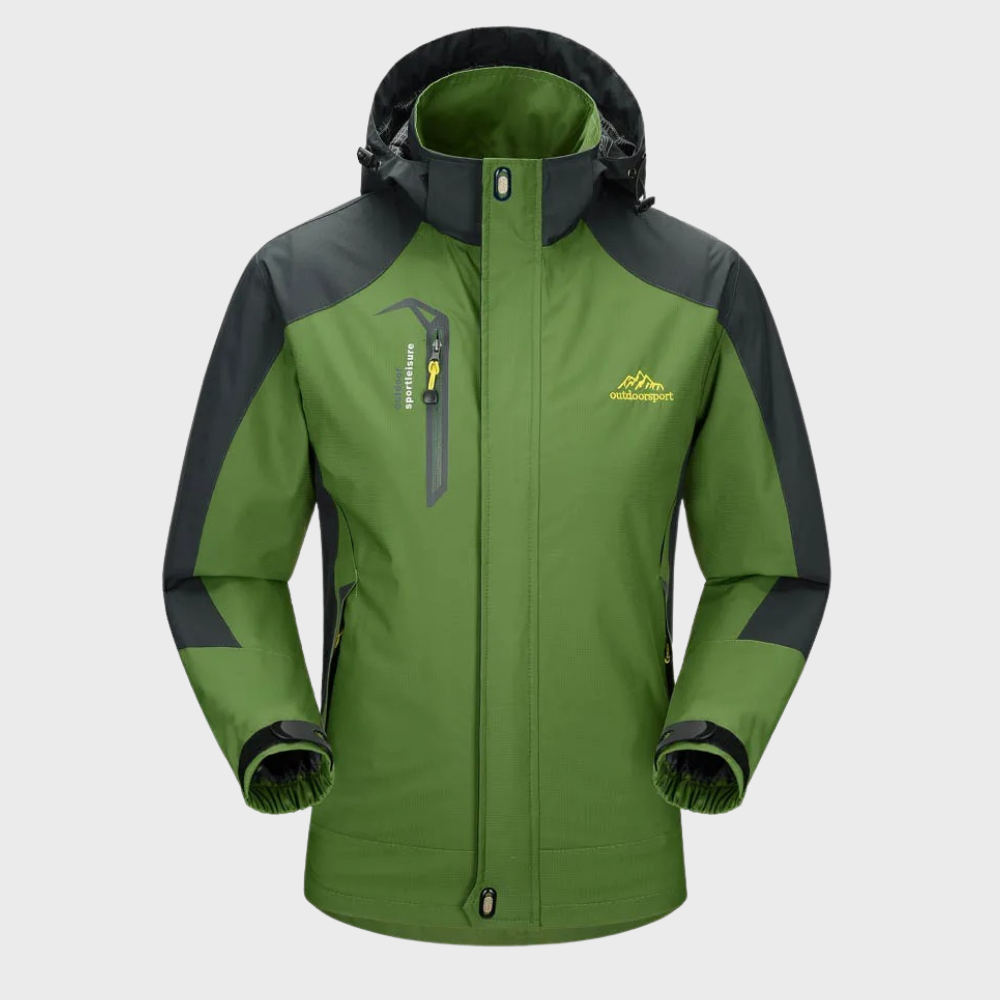 Water-Resistant Men's Windbreaker - Zephyr-Army Green-L-State of Style