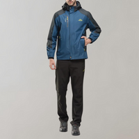 Water-Resistant Men's Windbreaker - Zephyr-Blue-L-State of Style