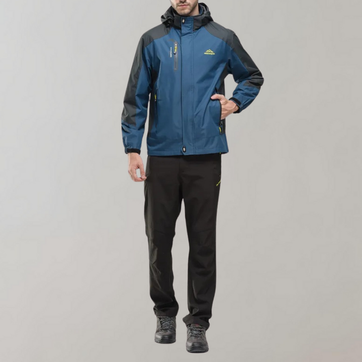 Water-Resistant Men's Windbreaker - Zephyr-Blue-L-State of Style