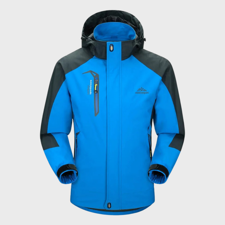 Water-Resistant Men's Windbreaker - Zephyr-Blue-L-State of Style