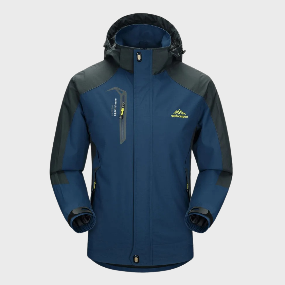 Water-Resistant Men's Windbreaker - Zephyr-Navy-L-State of Style