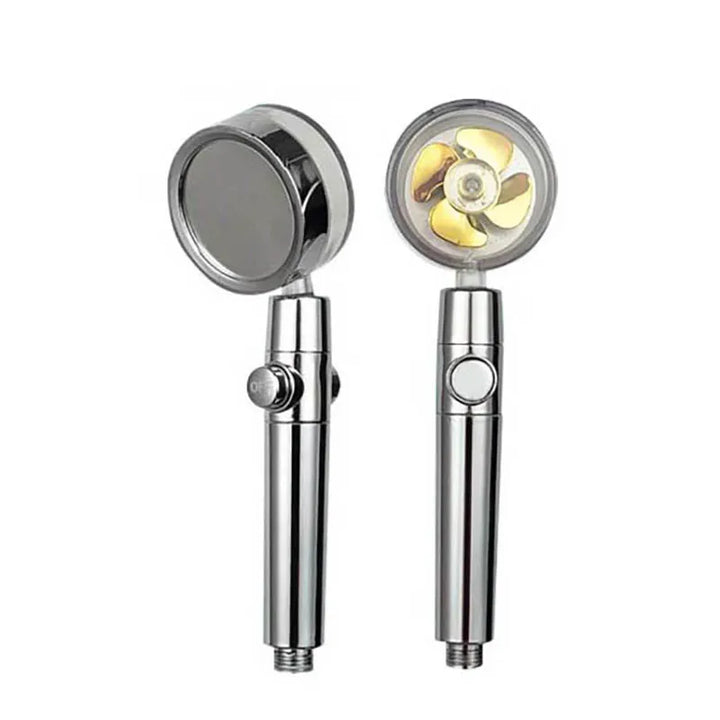 Water-saving Shower Head with 360° Rotation - AquaTurbo-Silver-State of Style