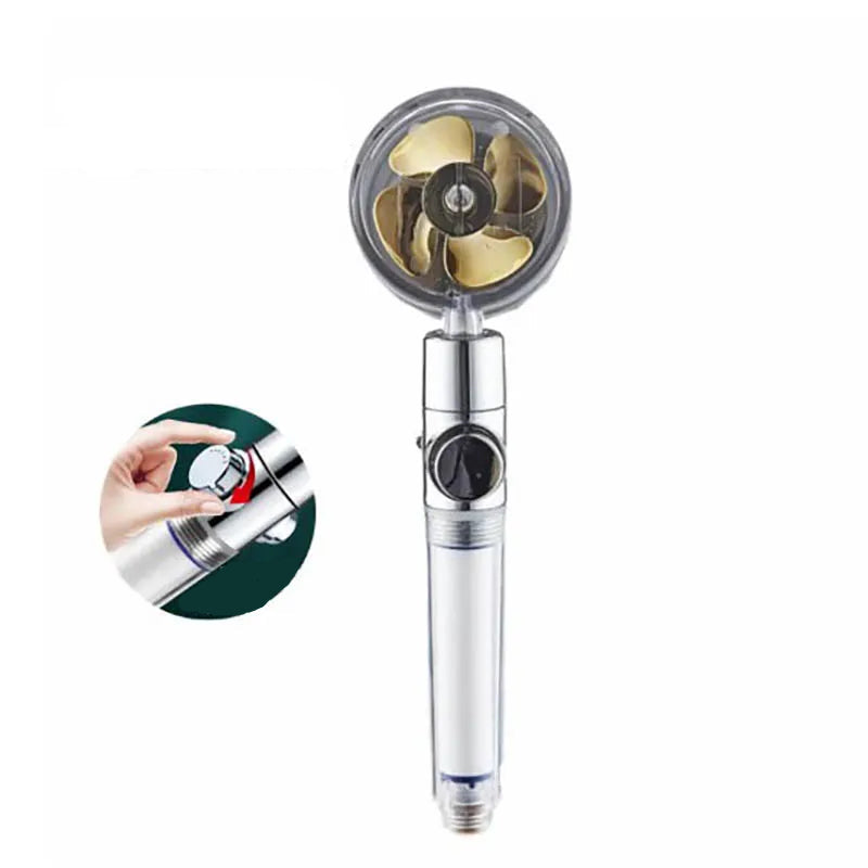 Water-saving Shower Head with 360° Rotation - AquaTurbo-Transparent-State of Style