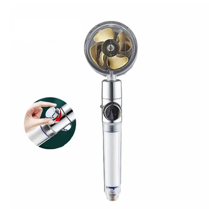 Water-saving Shower Head with 360° Rotation - AquaTurbo-Transparent-State of Style