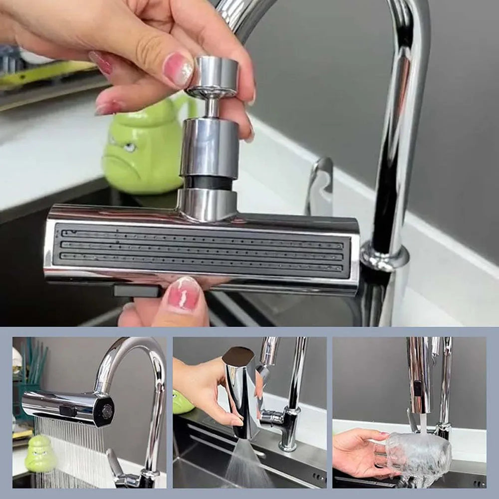 Water-saving Tap Extension - AquaPower-Silver-State of Style