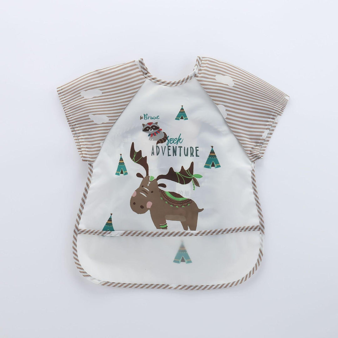 Waterproof Baby Bib with Sleeves-Q-0-3 years old-State of Style