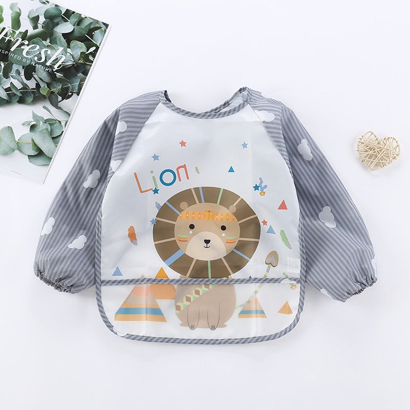 Waterproof Baby Bib with Sleeves-T-0-3 years old-State of Style