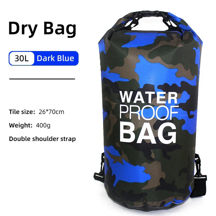 Waterproof Backpack with Wet/Dry Separation - AquaVault-Dark Blue-15L-State of Style