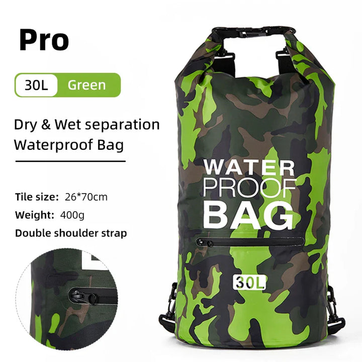 Waterproof Backpack with Wet/Dry Separation - AquaVault-Dark Blue-15L-State of Style