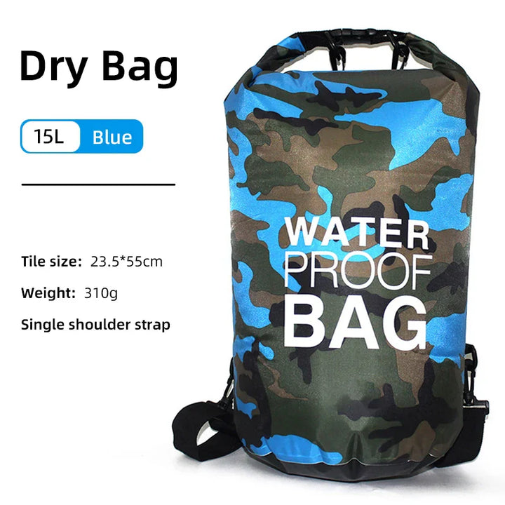 Waterproof Backpack with Wet/Dry Separation - AquaVault-Dark Blue-15L-State of Style
