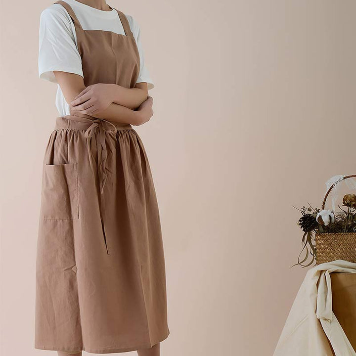 Waterproof Cotton Apron with Convenient Pockets - ChefMate-Pink-State of Style
