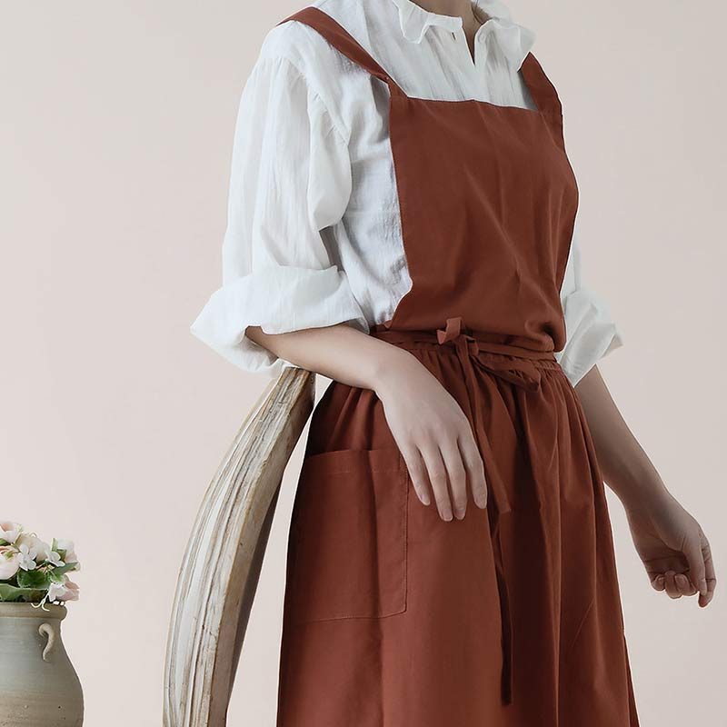 Waterproof Cotton Apron with Convenient Pockets - ChefMate-Pink-State of Style
