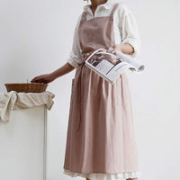 Waterproof Cotton Apron with Convenient Pockets - ChefMate-Pink-State of Style
