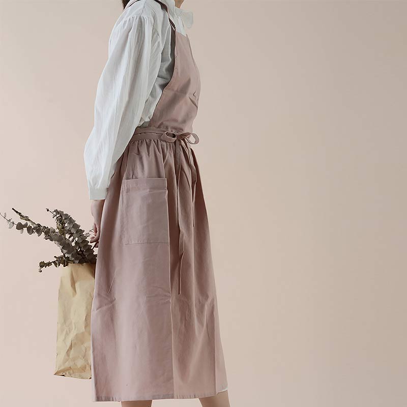 Waterproof Cotton Apron with Convenient Pockets - ChefMate-Pink-State of Style