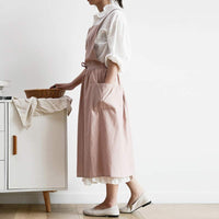 Waterproof Cotton Apron with Convenient Pockets - ChefMate-Pink-State of Style