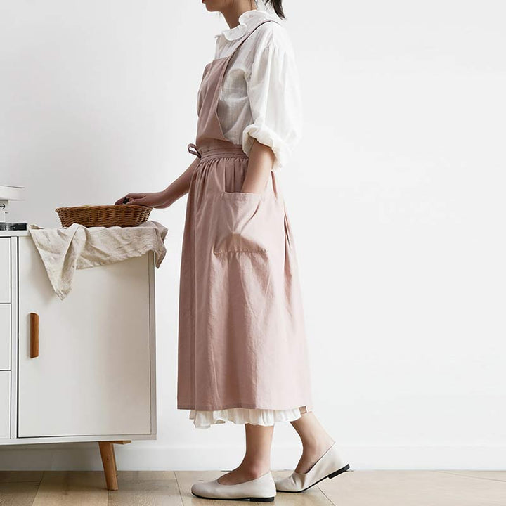 Waterproof Cotton Apron with Convenient Pockets - ChefMate-Pink-State of Style