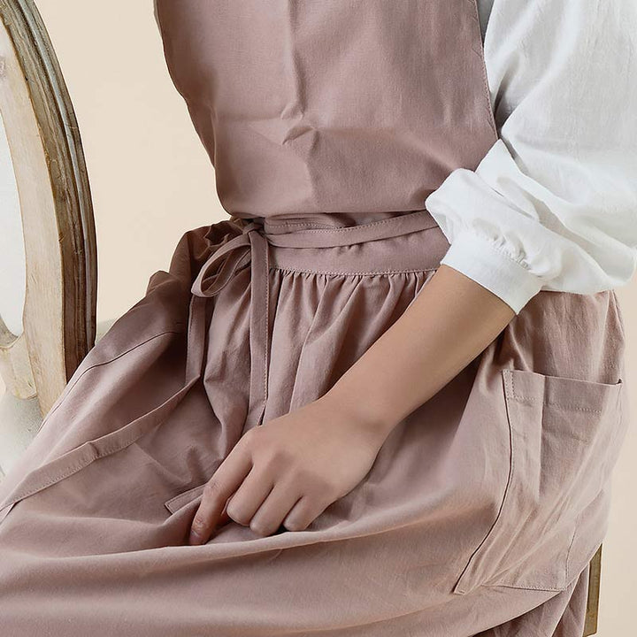 Waterproof Cotton Apron with Convenient Pockets - ChefMate-Pink-State of Style
